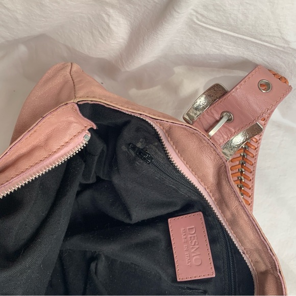 Desmo Made In Italy Pink Leather Women's Bag - Picture 4 of 4